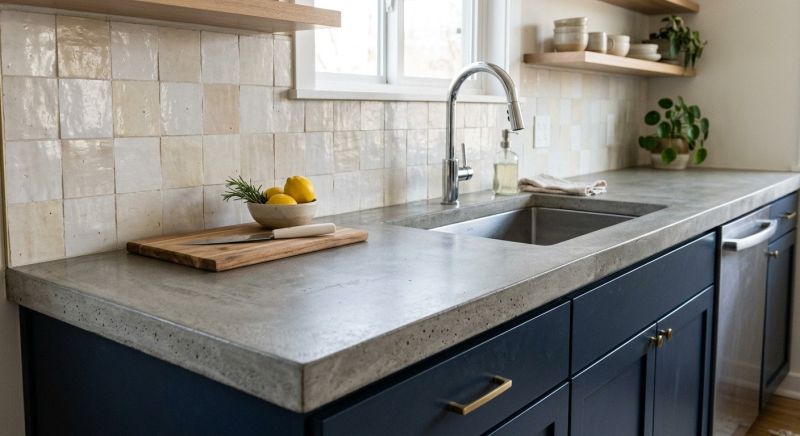 Cement Counter Installation in Napa, CA