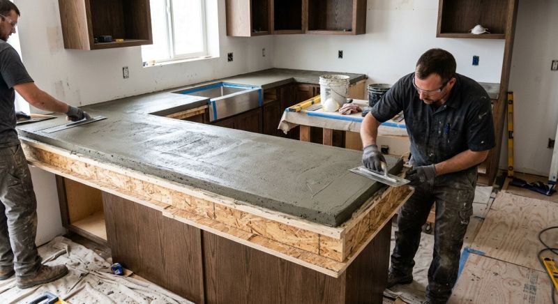 Cement Countertop Installation in Marin County, CA
