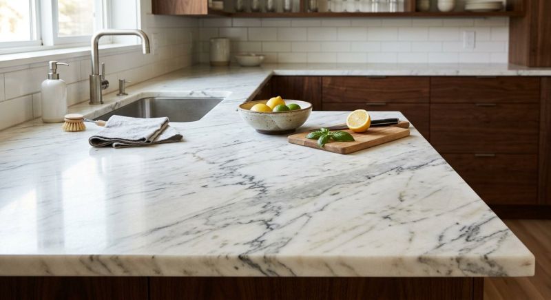 Marble Slab Installation in Lake County, IL