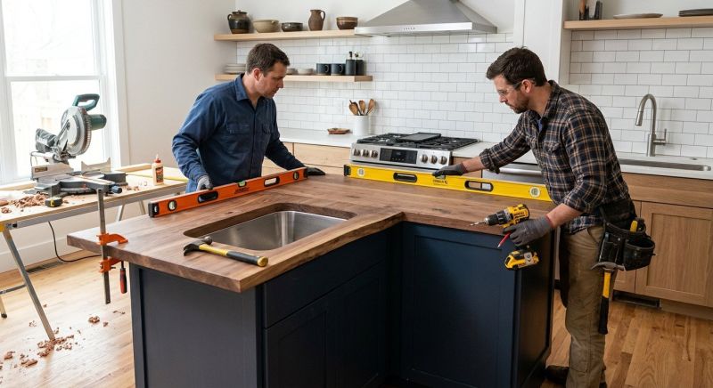 Butcher Block Installation in Sonoma County, CA