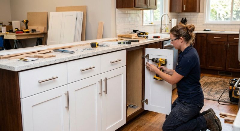 Cherry Cabinet Refacing in Cincinnati, OH