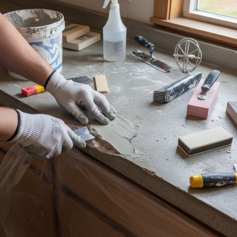 Concrete Countertop Pouring in Sonoma County, CA