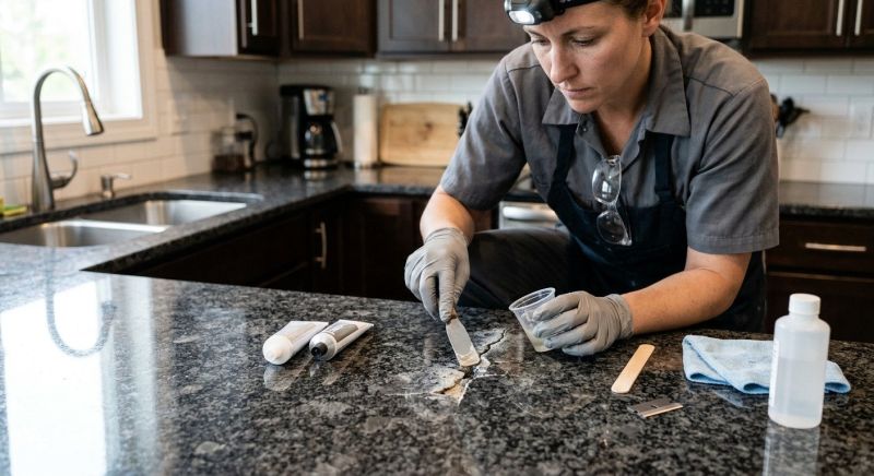 Cracked Granite Repair in Roseville, CA