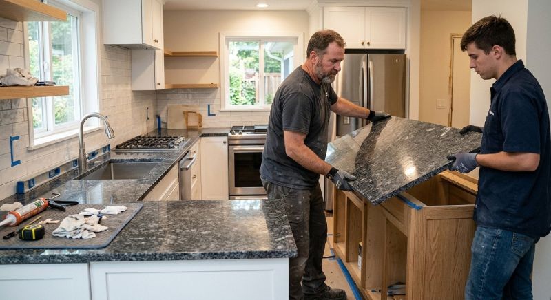 Granite Slab Installation in Sacramento, CA