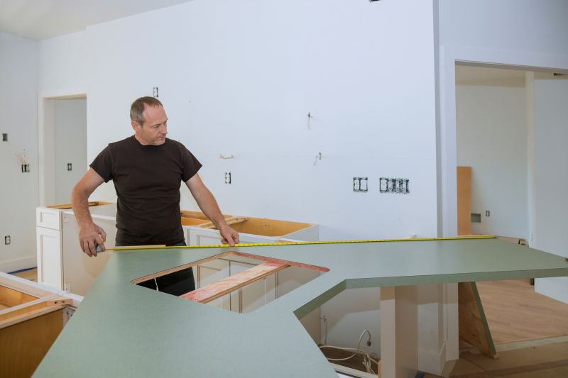 Poured Countertop Installation