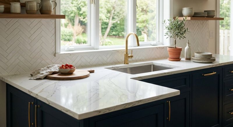 Quartz Slab Installation in Marin County, CA