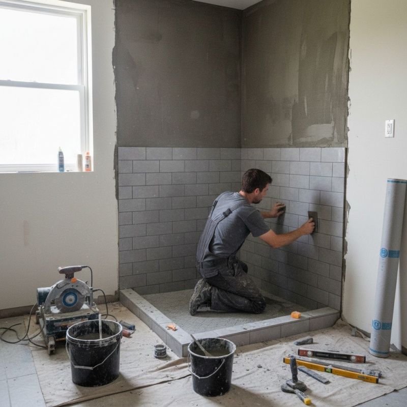 Tile Shower Floor Installation in Alpharetta, GA