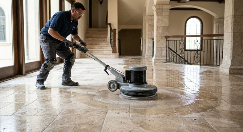 Travertine Floor Polishing in Sacramento, CA