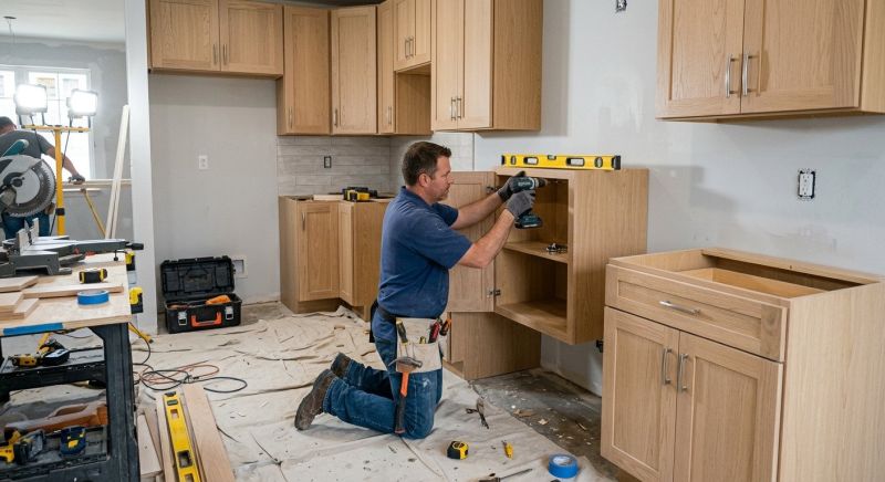 Wood Cabinet Installation in Bloomington, IN