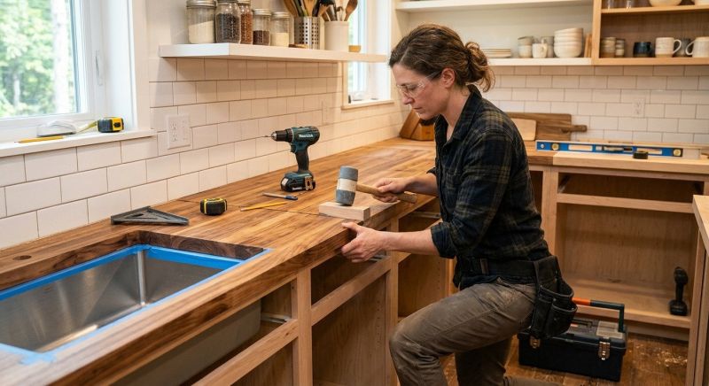 Wood Countertop Installation in Marin County, CA